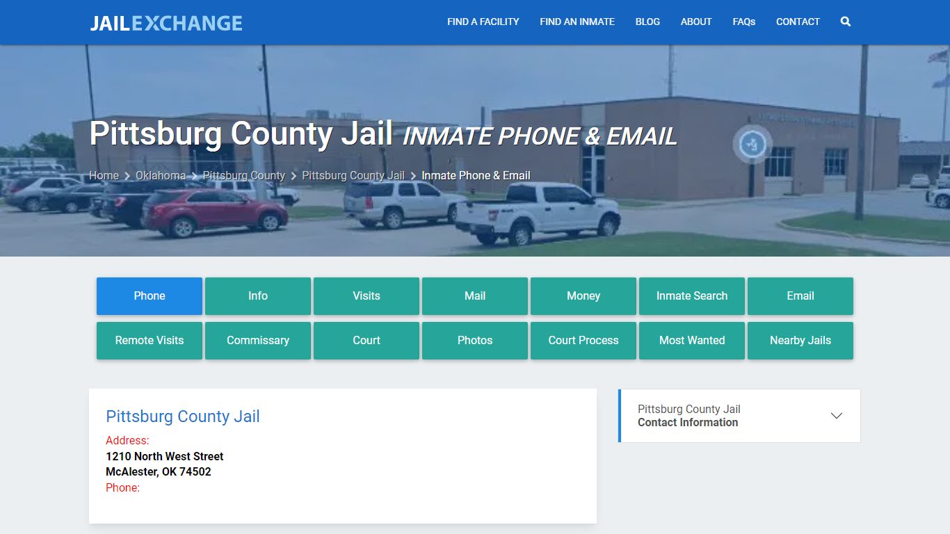 Inmate Phone - Pittsburg County Jail, OK - Jail Exchange